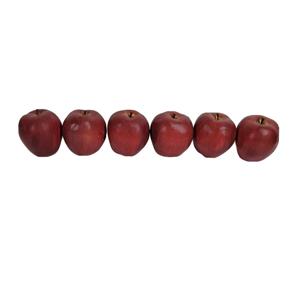 Artificial Faux Apples Set of 6 Red Delicious‎ Farmhouse Cottagecore Fall